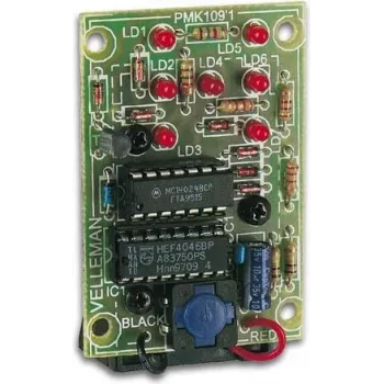 Kit di saldatura Velleman MK109 illuminazione decorativa per interni 6 lampade verde lampeggiante