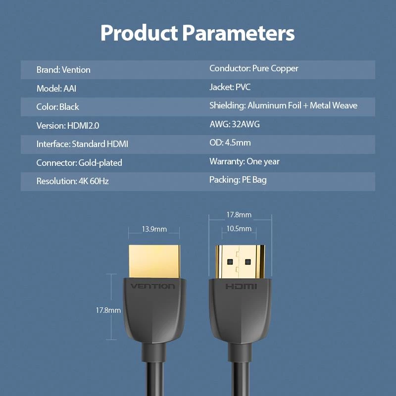VENTION AAIBH cavo HDMI 2m nero