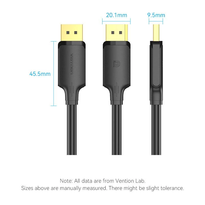 VENTION HAKBF cavo DisplayPort a DisplayPort 1m nero