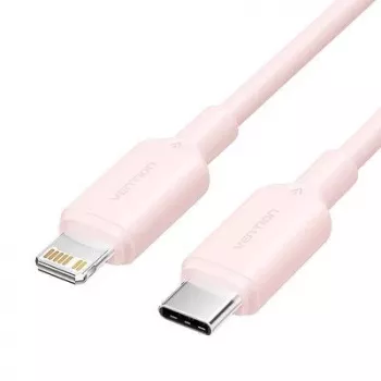 VENTION Cavo USB-C a Lightning 1m rosa LAKPF - ricarica rapida PD 20W e sincronizzazione dati 480Mbps