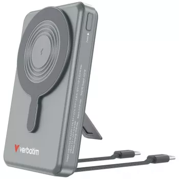 Verbatim Charge'n'Go powerbank 2C e display 10000 mAh grigio