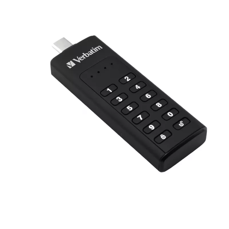 Verbatim Keypad Secure 32GB chiavetta USB 3.2 Gen 1 con crittografia hardware AES a 256 bit - nero