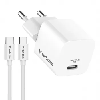 Verbatim Adattatore di ricarica Essentials SET 20W Mini GaN