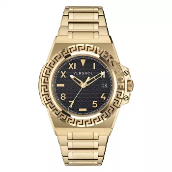 Versace V-Chrono orologio uomo cronografo svizzero al quarzo VE3I00522 44mm acciaio quadrante blu