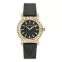 Versace V-Circle orologio da donna Swiss Quarz VE6D00223 40mm quadrante nero cinturino in pelle