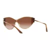 VERSACE VE2239-100213 occhiali da sole donna Gold Shield lenti in policarbonato marroni 147mm