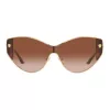 VERSACE VE2239-100213 occhiali da sole donna Gold Shield lenti in policarbonato marroni 147mm
