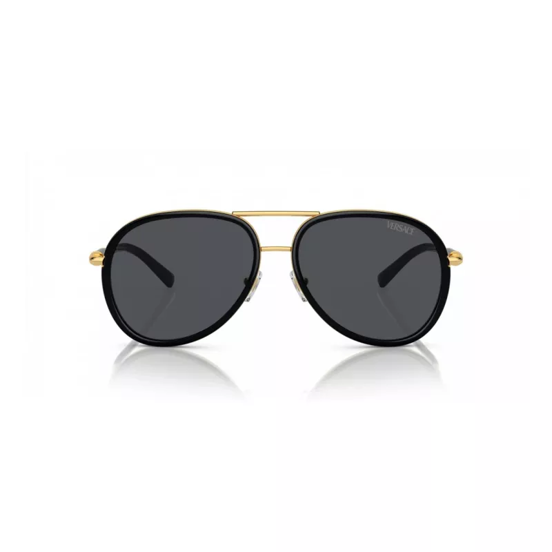 VERSACE VE2260-100287 Occhiali da sole unisex Montatura oro Lenti grigie 60/16/140 mm