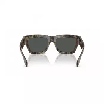 VERSACE VE4464-545687 occhiali da sole uomo rettangolari, montatura grigio trasparente, lenti grigio scuro, 52 mm