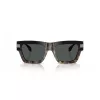 VERSACE VE4464-545687 occhiali da sole uomo rettangolari, montatura grigio trasparente, lenti grigio scuro, 52 mm