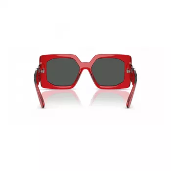 VERSACE VE4478U550087 Occhiali da sole da donna - Montatura in acetato nero, lenti in policarbonato grigie, larghezza lente 55 mm, protezione 100% UV400