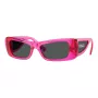VERSACE VE4481-543487 Occhiali da sole donna cat eye - montatura in acetato nero, lenti in policarbonato grigio scuro, 54 mm