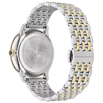 VERSACE VE6F00423 orologio al quarzo svizzero unisex 38mm quadrante nero cinturino in pelle