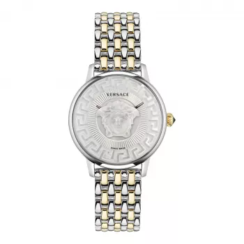 VERSACE VE6F00423 orologio al quarzo svizzero unisex 38mm quadrante nero cinturino in pelle