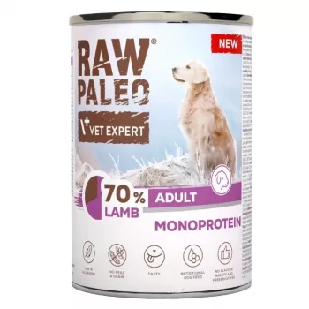 VETEXPERT Raw Paleo Cibo umido per cani con agnello 400g