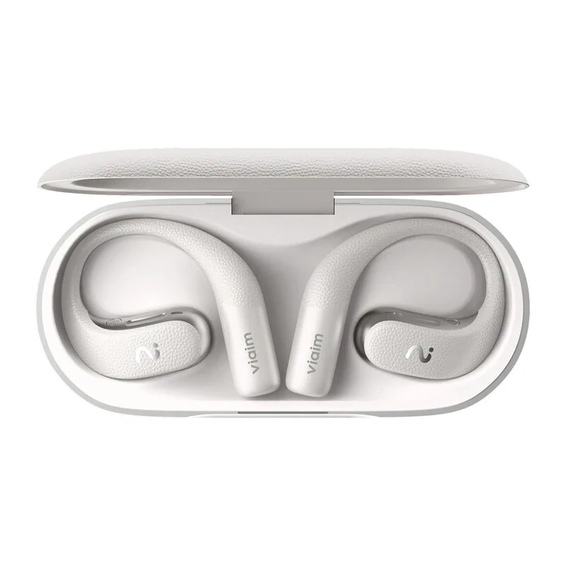VIAIM Open Note auricolari AI con registratore vocale, trascrizione e traduzione in tempo reale, open-ear, Hi-Res, Bluetooth, batteria fino a 53 h, grigi