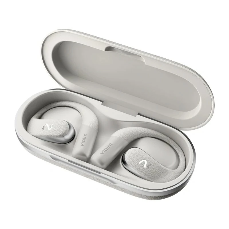 VIAIM Open Note auricolari AI con registratore vocale, trascrizione e traduzione in tempo reale, open-ear, Hi-Res, Bluetooth, batteria fino a 53 h, grigi