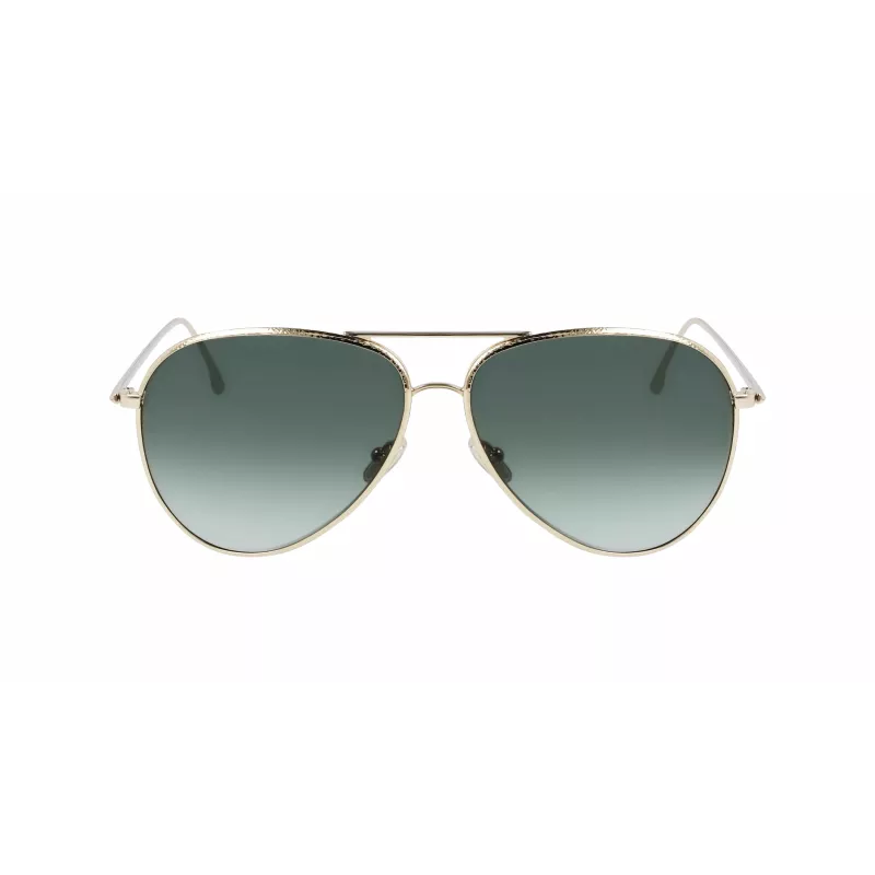 Occhiali da sole Victoria Beckham VB203S-713 a occhio di gatto oro marrone sfumato 62mm