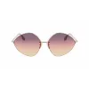 Victoria Beckham VB220S-732 Occhiali da sole da donna montatura dorata lenti marrone sfumato 64 mm