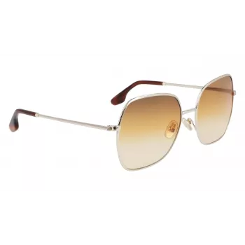 Victoria Beckham VB223S-708 Occhiali da Sole Donna - Montatura in Acetato Havana, Lenti in Policarbonato Marroni, 56 mm