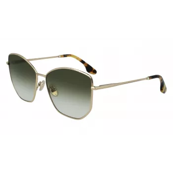 Victoria Beckham VB225S-700 Occhiali da sole donna oro metallo marrone sfumato pilot