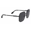 Victoria Beckham VB232S-001 Occhiali da sole donna - montatura nera, lenti sfumate grigie, 58 mm