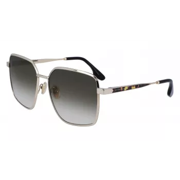 Victoria Beckham VB234S-700 occhiali da sole oversize donna montatura quadrata oro lenti marroni 59mm