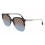 Victoria Beckham VB617S-005 Occhiali da sole donna oversize quadrati, montatura nero lucido, lenti grigie, 63/15/140 mm