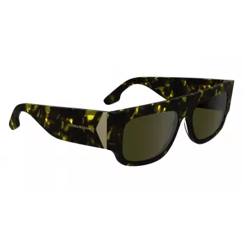 Victoria Beckham VB666S Occhiali da sole donna nero acetato montatura squadrata lenti grigie 55mm