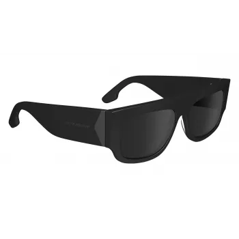 Victoria Beckham VB666S5516001 Occhiali da sole donna squadrati - montatura in acetato nero, lenti in policarbonato nere, 55/16/145 mm