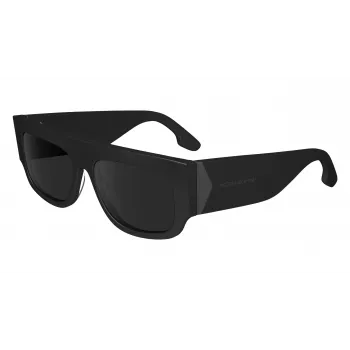 Victoria Beckham VB666S5516001 Occhiali da sole donna squadrati - montatura in acetato nero, lenti in policarbonato nere, 55/16/145 mm