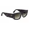 Victoria Beckham VB670S-010 Occhiali da sole da donna oversize squadrati Acetato nero Lente grigia 54mm