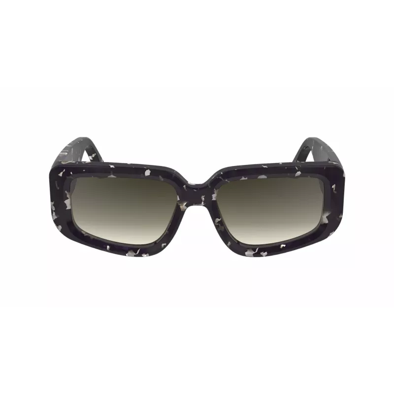 Victoria Beckham VB670S-010 Occhiali da sole da donna oversize squadrati Acetato nero Lente grigia 54mm