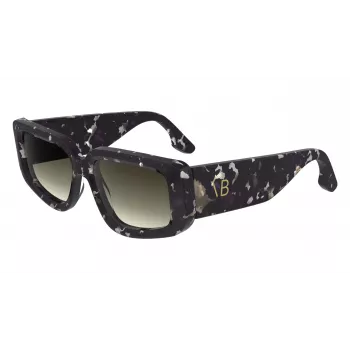 Victoria Beckham VB670S-010 Occhiali da sole da donna oversize squadrati Acetato nero Lente grigia 54mm