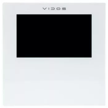 VIDOS 2IP M201W monitor videocitofono, 7 pollici TFT-LCD, Wi-Fi, PoE, bianco