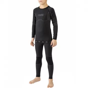 Viking Riko Set intimo termico bambino Nero 140-152 cm