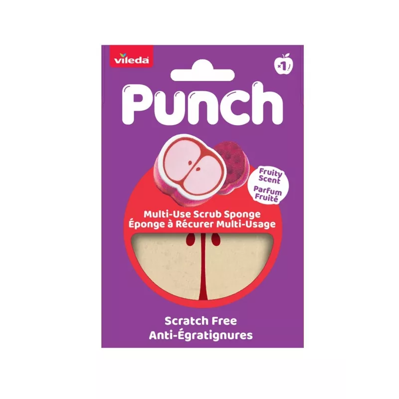 Vileda Punch Spugna multiuso – mela, 1 pezzo