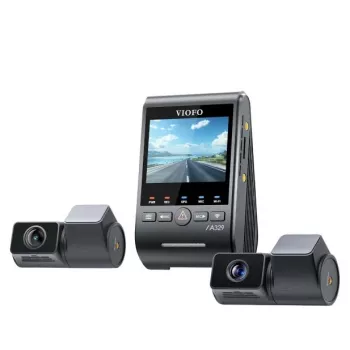 VIOFO A329T 3CH GPS Dash Camera 4K anteriore, 1080P interna e posteriore, sensori Sony STARVIS, Wi-Fi e GPS integrati
