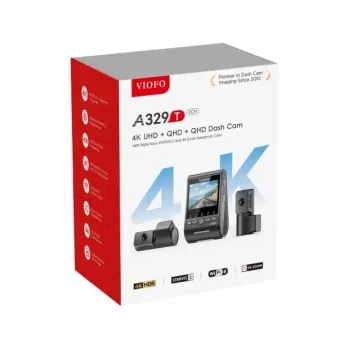 VIOFO A329T 3CH GPS Dash Camera 4K anteriore, 1080P interna e posteriore, sensori Sony STARVIS, Wi-Fi e GPS integrati