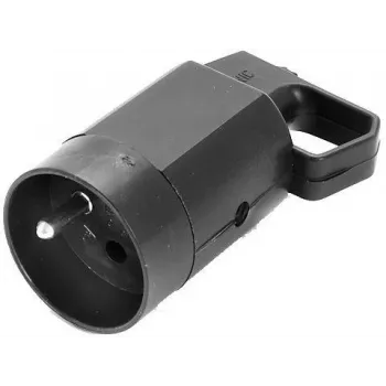Viplast 315-05 presa portatile con messa a terra e manico, 2P+Z, 16 A, 250 V, IP20, nero