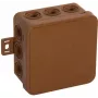VIPLAST V5 Scatola di derivazione da parete Klik, vuota, 12 ingressi cavi, marrone, IP54, 75x75x41 mm, 035-02