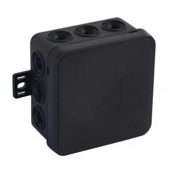 VIPLAST V5 Scatola da parete vuota Klik, 12 ingressi cavi, IP54, nero, 75x75x41 mm, 035-05