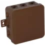 VIPLAST V7 Click Scatola di derivazione da incasso, 12 ingressi, marrone, IP54, 100x100x41mm, 037-02