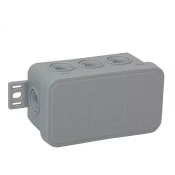 VIPLAST V8 Klik scatola di derivazione da parete, vuota, 8 ingressi cavi, grigio, IP54, 80x45x41mm, 038-03
