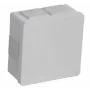 VIPLAST VP-02 Contenitore da parete vuoto, 6 ingressi cavi, coperchio a scatto, IP55, bianco, 86x86x40mm