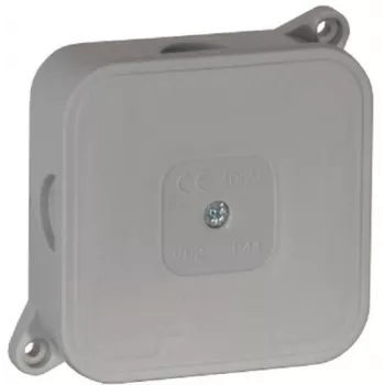 VIPLAST VP-2 scatola di derivazione da incasso, vuota, 4 ingressi cavi, IP44, grigio, 85x85x35mm