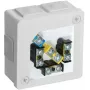 VIPLAST VP-22 scatola di derivazione a parete con morsetti, 6 ingressi cavo, bianco, IP55, 86x86x40 mm
