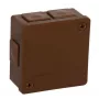 VIPLAST VP-22 scatola di derivazione da incasso e a parete, 6 ingressi cavi, marrone, IP55, 86x86x40 mm