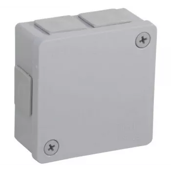 VIPLAST VP-22 scatola di derivazione da parete, 6 ingressi cavi, vuota, grigia, IP55, 86x86x40 mm