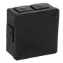 VIPLAST VP-22 Scatola di derivazione da parete con morsetti, 6 ingressi cavi, IP55, nero, 86x86x40 mm